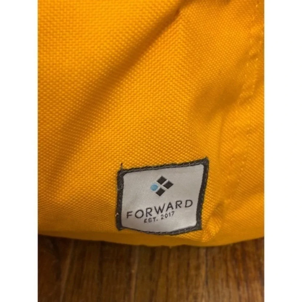 Est 2017 Mustard Yellow Canvas Backpack School Travel Bag